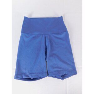 Yogalicious Biker Shorts Womens Small Blue Lux Everyday 7 High Waist Yoga Gym